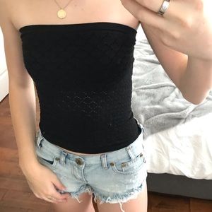 Free People honey textured tube top